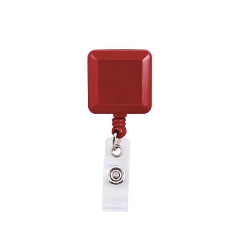 Red Plastic Square Reel Badge